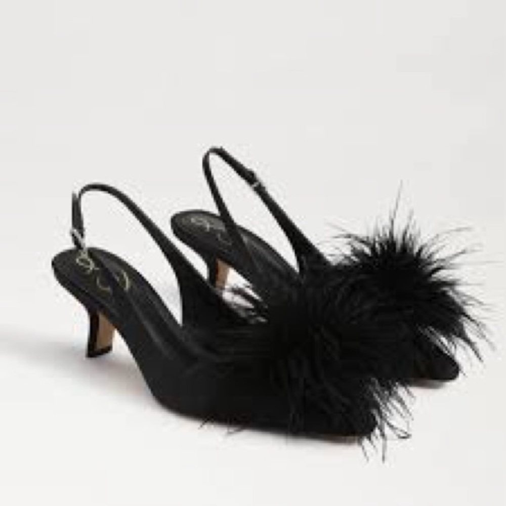 NWOT Sam Edelman Bianka Feather Slingbacks